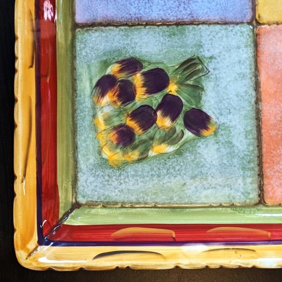 Beautiful Terra Toscana Tuscany Clay Art Ceramic Serving Platter - Picture 2 of 7
